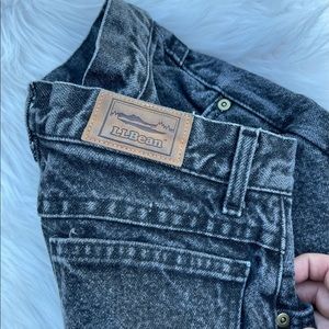 Vintage black jeans flannel lined by LL Bean